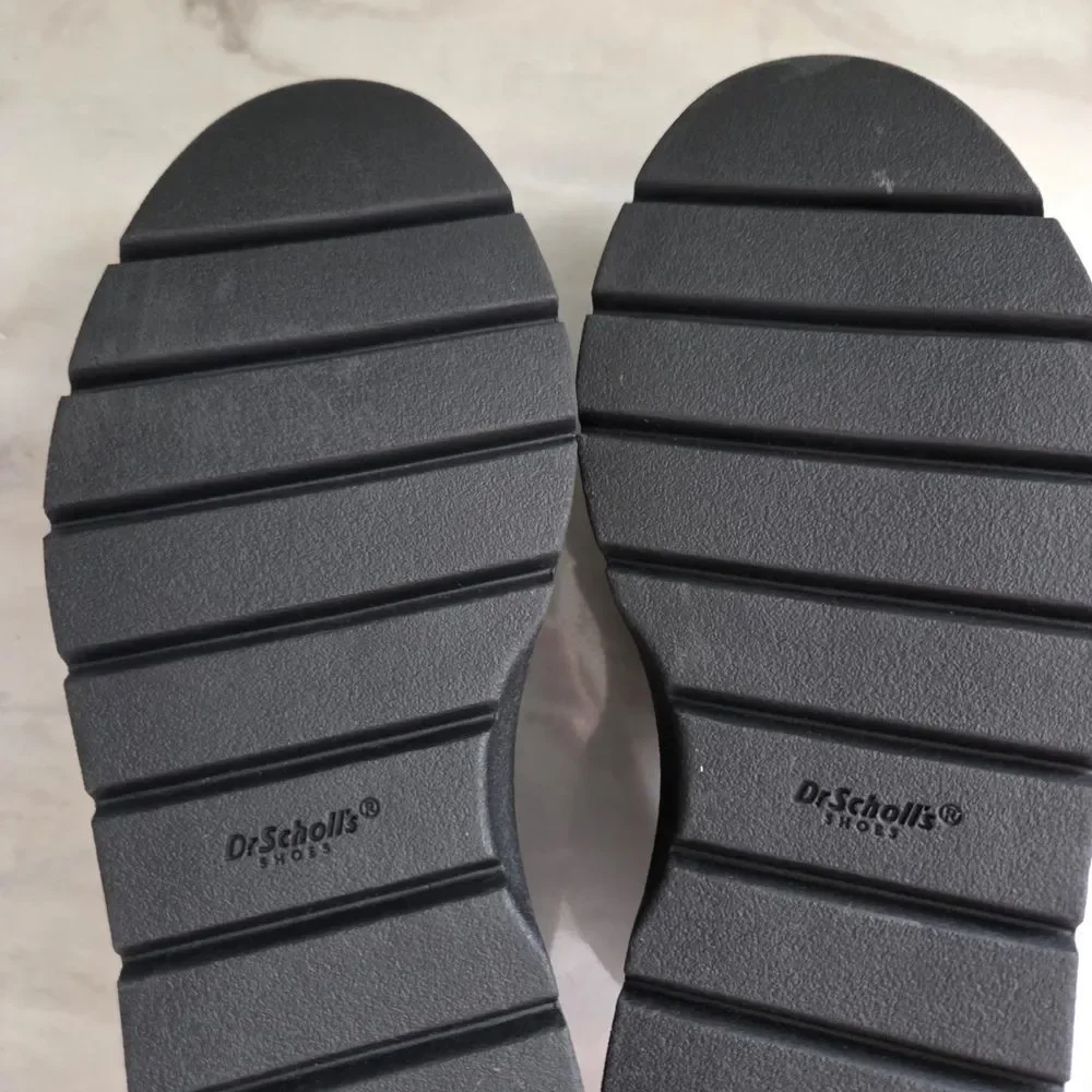 Dr. Scholl's Black Suede Platform Loafers
